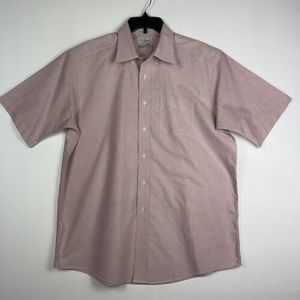 LL Bean Wrinkle Resistant Short Sleeve‎ Button Up Shirt Mens Sz 16.5